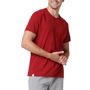 T-shirt vierge en gros personnalisé 100% coton t-shirt impression logo pour hommes t-shirts unis imprimé couleur rouge t-shirt - Product Image 2