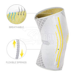 Manchons de genou de compression réversibles en néoprène à logo bas quantité minimale de commande manchons de genou avec logo personnalisé en stock - Product Image 5