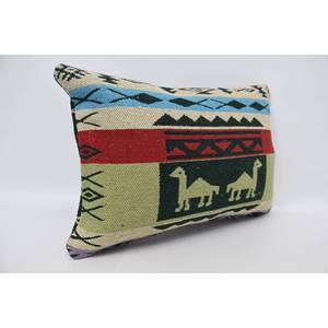 Oreiller traditionnel en laine de chanvre de 16x24 pouces avec motif géométrique vert doux style Boho moderne pour la maison et le canapé - Product Image 3