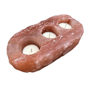 Mejor Fabricación de alta calidad hecha a mano Natural Himalayan Rock Salt Lamp Candle Real Touch para la decoración de la boda al por mayor bajo - Product Image 1