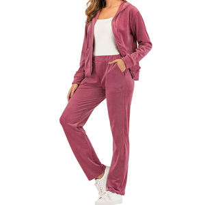 Sweat à capuche zippé personnalisé survêtements pour femmes ensembles de joggers d'entraînement ensemble de pantalons deux pièces pour femmes ensemble de survêtements pour femmes - Product Image 6