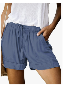 Shorts de Verano de Algodón para Mujer de Bangladesh, Cómodos, con Cintura Elástica y Cordón, Shorts Casuales con Bolsillos, Fabricante para Pedidos al por Mayor - Product Image 3