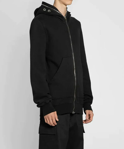 Men Hip Hop Heavyweight Full <b>Zip</b> <b>up</b> <b>Hoodie</b> Custom Oversized <b>Black</b> Full <b>Zip</b> <b>up</b> <b>Hoodie</b> 100% Cotton - Product Image 4