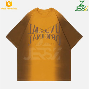 T-shirt à manches courtes pour homme teinté dégradé, coton rétro, streetwear d'été, respirant, séchage rapide, sérigraphie, coupe classique - Product Image 3