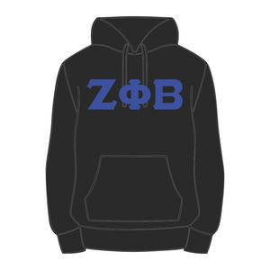 Zeta Phi Beta Black Pullover Hoodie Mezcla de algodón Premium Hermandad de mujeres griega Ropa Bordado personalizado Divine Nine HBCU Greek Life - Product Image 2