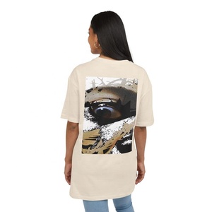 T-shirts pour hommes en coton, coupe ample, épaules tombantes, imprimé vintage délavé à l'acide, style streetwear, impression graphique, surdimensionnés et personnalisés - Product Image 6