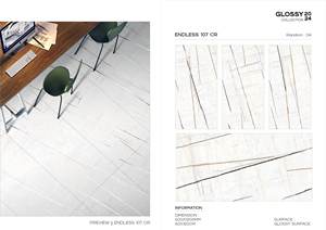 Azulejos de pared de porcelana pura blanca sin fin 600x1200cm con diseño moderno tallado en oro para paredes interiores - Product Image 5