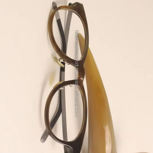 Gafas de Sol de calidad Premium Light White Black Buffalo Horn con lentes marrones de moda para hombres y mujeres Gafas La mejor calidad FWE - Product Image 1