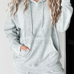 Pull court surdimensionné pour femmes sweat hiver complet décontracté à manches longues conception capuche Streetwear goutte épaule imprimé avant - Product Image 5