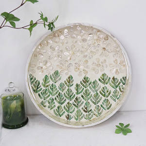 Bandeja de decoración de comodidades de primer rango para hogares hecha a mano, bandeja con incrustaciones de mosaico más vendida, bandejas de nácar - Product Image 5