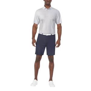 เสื้อสเวตเตอร์พิมพ์ลายทางสำหรับผู้ชายเสื้อโปโลไซส์ใหญ่เข้ารูปสไตล์ย้อนยุคสำหรับใส่เล่นกอล์ฟฤดูร้อน - Product Image 4