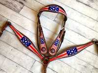 Équipement de selle de cheval en cuir véritable de haute qualité nouvelle arrivée Portable Western Headstall et Breastcollar selles de qualité