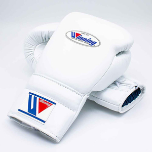 ถุงมือชกมวยสีขาวสั่งทำราคาส่ง หนังแท้ 100% สำหรับการแข่งขัน MMA คิกบ็อกซิ่ง - Product Image 2