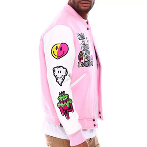 แจ็คเก็ตเลตเตอร์แมนสไตล์ไฮสตรีทแบบยูนิเซ็กซ์ปี 2024 ผลิตตามสั่ง เป็นมิตรกับสิ่งแวดล้อม บริการ OEM ออกแบบเองได้ ขายดีอันดับต้นๆ จากผู้ผลิตในปากีสถาน - Product Image 4