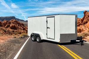 Remorques Stealth 2025 7x16 en acier, remorque de transport fermée avec rampe arrière, semi-benne en acier robuste, capacité de charge 2001-3000 kg, États-Unis - Product Image 2