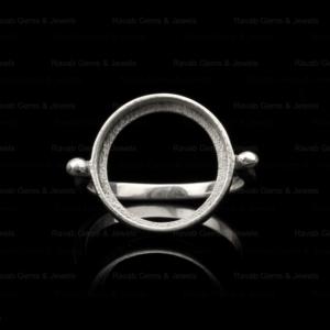 Top Selling Sterling Silver 12mm Coin Eternity Band Semi Mount Blank Bezel Setting <b>Ring</b> <b>for</b> Gemstone Resin <b>Ashes</b> Jewelry Custom - Product Image 4