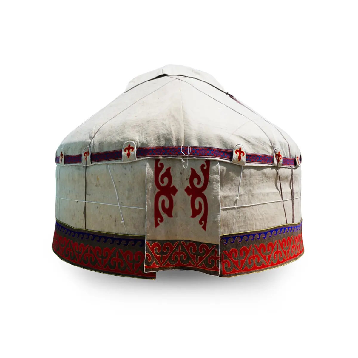 Diameter Rumah yurt tradisional Kazakhstan 9.2 meter terbuat dari bulu alami grosir dari produsen kayu