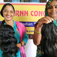 Lots de Cheveux Naturels Indiens Ondulés Remy de Temple, Cheveux Humains Bruts Double Drawn, Extensions de Tissage de 10 à 32 Pouces