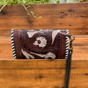 Étui de téléphone d'embrayage de portefeuille de sculpture usiné à la main de concepteur avec la couleur blanche portefeuille en cuir Offre Spéciale élégant de bracelet d'utilisations multiples - Product Image 5