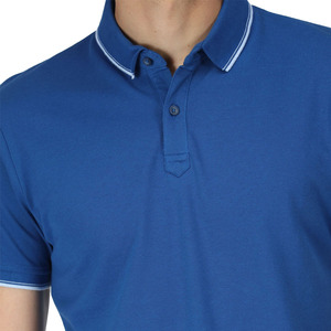 2023 Meilleure vente hommes bleu Active Polo hommes personnalisé brodé Logo basique Polo t-shirt à vendre hommes polos - Product Image 4