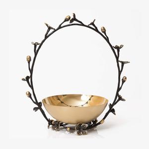 Cuenco decorativo para postres de acero inoxidable, cuenco para servir frutas secas de forma redonda de calidad Superior para uso doméstico en hoteles - Product Image 3