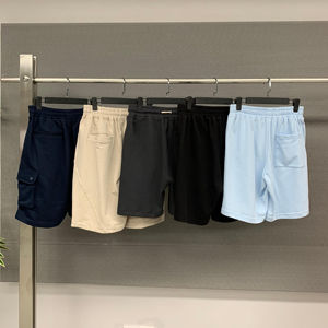 OEM กางเกงออกกำลังกายขาสั้นสำหรับผู้ชายกางเกงขาสั้นผ้าตาข่ายคอตตอนใส่สบายลายถนน - Product Image 2