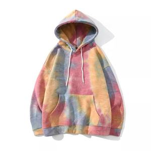 Sudadera con capucha de gran tamaño unisex Tie Dye de alta calidad 100% algodón logotipo personalizado sublimación pulóver para hombres mujeres invierno de punto - Product Image 3