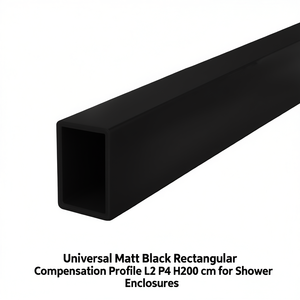 Perfil de Compensación Rectangular Universal Negro Mate L2 P4 H200 cm para Mamparas de Ducha - Accesorios para Baño y Sanitarios - Product Image 2