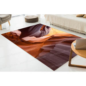 Tapis de photographie Antelope Canyon, tapis imprimé avec vue panoramique, tapis en chenille - Product Image 1