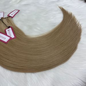 Extensions de cheveux vierges vietnamiens de haute qualité, 24 pouces, couleur fraîche, double trame, lisses, tissage de cheveux à double trame - Product Image 6