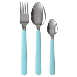 Ensemble de 3 couverts en acier inoxydable utilisés dans les ustensiles de cuisine Tabletop Cafe Home Silver Color Plated Couverts Luxury Designer Handle - Product Image 2