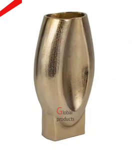 Pot de fleur en métal fini doré de haute qualité accessoires de maison de salon - Product Image 5