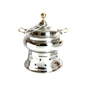 Top Trending Silver Plated Brass Chafing Dish Casserole Pot Unique Style Wedding Party Table Decoration Dinner <b>Food</b> <b>Server</b> Pots - Product Image 2