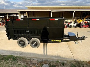 Remorque à benne hydraulique 6x12 avec composants de base à engrenages, côtés de 4 pieds (2), essieux de 5 200 lb, usage agricole - Product Image 2