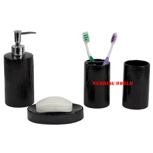 Ensemble de salle de bain fini noir en acier inoxydable Ensemble de salle de bain fait à la main de qualité supérieure ensemble de salle de bain vente en gros - Product Image 3