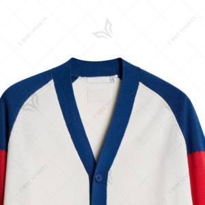 <b>Men's</b> Autumn Varsity Letterman <b>Cardigan</b> Sweater with Embroidery Custom Letter Design Full Sleeve V-Neck Cotton Sports Club - Product Image 6