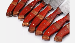 Juego de Cuchillos de Acero de Damasco de 67 Capas Hechos a Mano, SCL-8 Piezas, Cuchillos de Cocina Forjados para Afilar Cuchillo de Cocina - Product Image 3