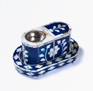 Top vente Eid spécial mère d'incrustation Mubkhar boîte avec plateau ensemble/Bakhoor brûleur/Madkhan/plateau de service Medkhan Mabkhara - Product Image 1