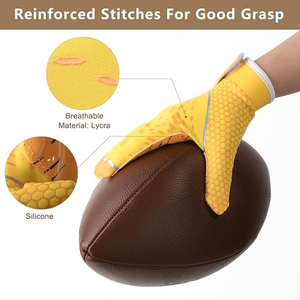 Tuyệt vời Grip bóng đá nhận Găng tay co giãn phù hợp với Tacky cọ không khí thấm bóng đá Thanh Niên găng tay - Product Image 2