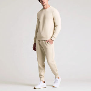Ensemble de survêtement pour homme, sweat-shirt à col rond pour homme, pantalon de sport, polyester et coton, design personnalisable, couleur de haute qualité - Product Image 2