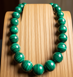 Collier de verrouillage noué à la main en argent tibétain de 18 pouces pour femmes perles de pierre malachite Design géométrique guérison naturelle cadeau à la mode - Product Image 5