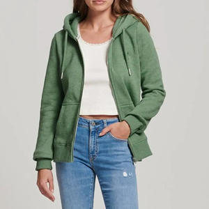 Sudaderas con Capucha para Mujer, Logotipo Personalizado, Tendencia, Algodón, Color Sólido, Ropa Deportiva, Precio al por Mayor, Sudaderas con Cierre - Product Image 5