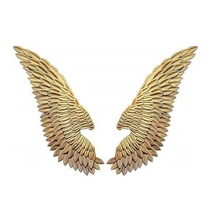 Ailes d'angle décoratives pour la maison Art mural pour la chambre à coucher Décoration de bureau Art mural décoratif en métal fini or pour look royal. - Product Image 3
