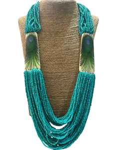 Venta caliente semilla con cuentas Pavo Real diseño collar vintage joyería por Rawat artesanías - Product Image 4