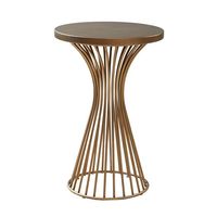 Mobilier américain de style haut de gamme Table basse en métal avec base géométrique et dessus en marbre Table basse Table basse pour la maison