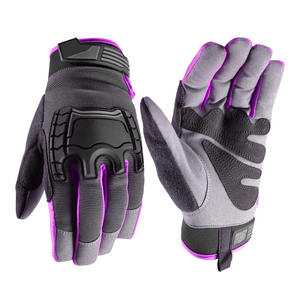 Gants de mécanicien en cuir synthétique de qualité supérieure, protection des mains injectée en TPR, antistatiques, résistants aux chocs et aux perforations - Product Image 3