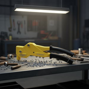 Riveteuse pneumatique à tête pivotante Stanley, outil de qualité industrielle pour la fixation de composants métalliques - Product Image 3