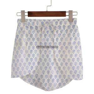 <b>Women</b> Designer Printed <b>Clothes</b> Summer Printed Wrap Shorts <b>Women</b> 100% Cotton Fabric Hand Block Printed - Product Image 4