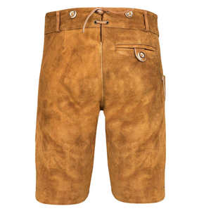 กางเกงขาสั้นหนังบาวาเรียนสำหรับผู้ชาย - ดีไซน์เรียบง่ายแบบลำลอง ปรับแต่งได้ กันน้ำและระบายอากาศได้ดี สไตล์เยอรมันล่าสุด - Product Image 2