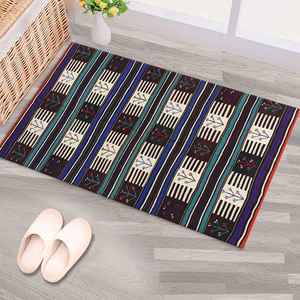 Tapis imprimé noir et blanc turc, tapis bohème, tapis moderne, tapis en chenille - Product Image 4